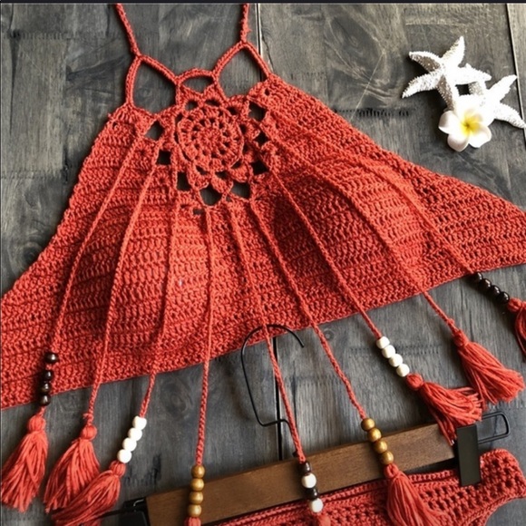 Catch Dreams BoHo Bikini In Rust - Picture 3 of 3